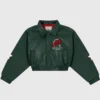 Wish Me Luck Green League Bomber Jacket