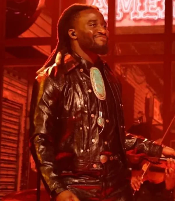 SNL Shaboozey Leather Jacket