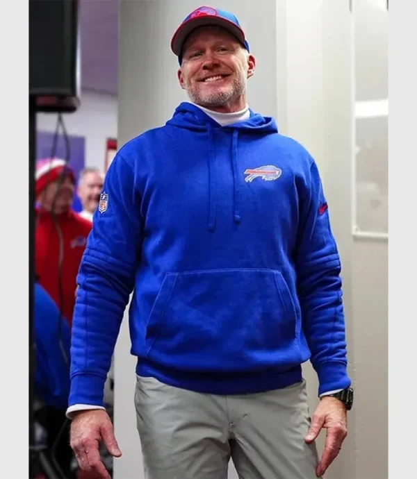 Buffalo Bills Sean Mcdermott Sideline Club Hoodie Blue