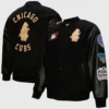 Mitchell & Ness Chicago Cubs Blackout Varsity Jacket For Sale