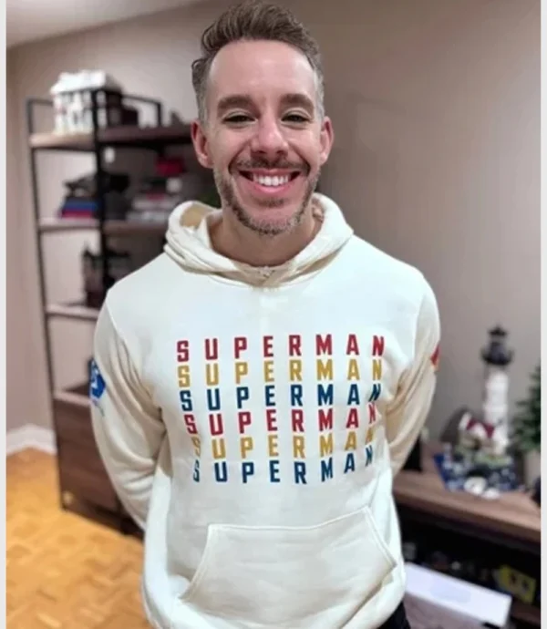 DC Superman 2025 Off White Hoodie