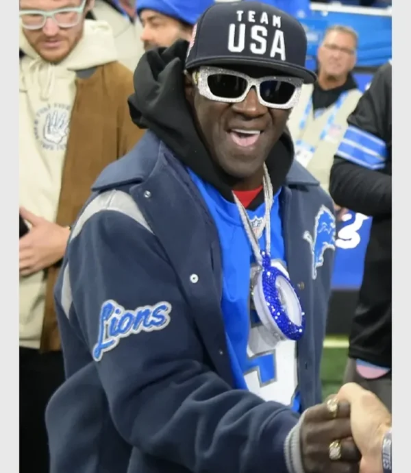 Detroit Lions Flavor Flav Varsity Jacket