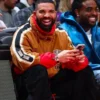 Drake Raptors Game Hooded Snow Ski Brown Jacket