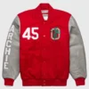 HOMAGE Archie Griffin GOAT Varsity Jacket Gray and Red