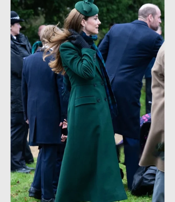 Kate Middleton Green Long Coat