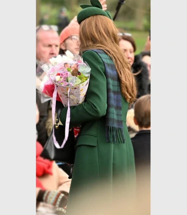 Kate Middleton Green Wool Long Coat