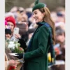 Kate Middleton Wool Long Coat Green