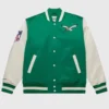 Men’s Kelly Green Philadelphia Eagles Primetime Philly Special Green Satin Full-Snap Varsity Jacket