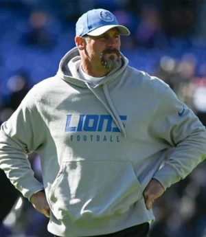 Dan Campbell Lions Grey Hoodie