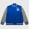 Royal Los Angeles Dodgers Primetime Vintage Satin Full-Snap Varsity Jacket Blue