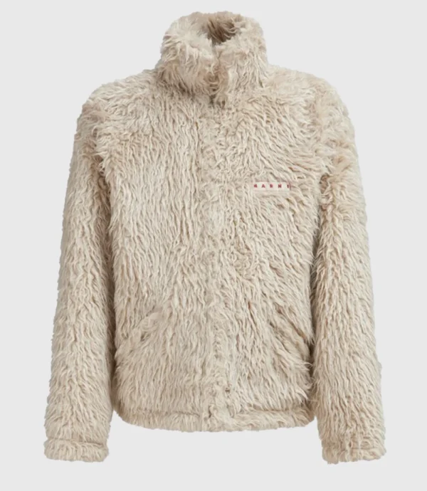 Travis Kelce MARNI Oat Shaggy Beige Jacket