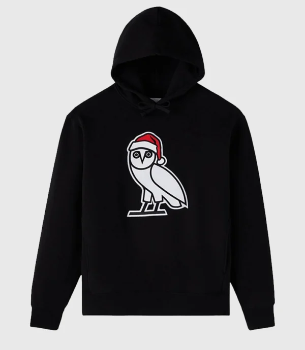 Santa Icon OVO Black Hoodie For Unisex