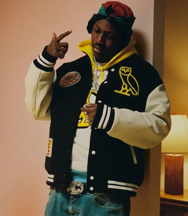 OVO The Simpsons Varsity Jacket Black & White