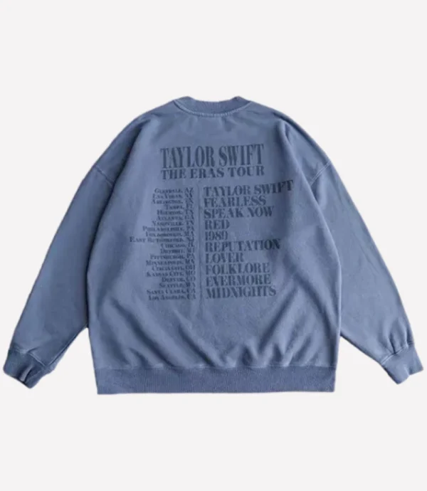 Taylor Swift Crewneck Blue Eras Tour