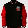 Tom and Jerry Red and Black Wool Letterman Varsity Jacket