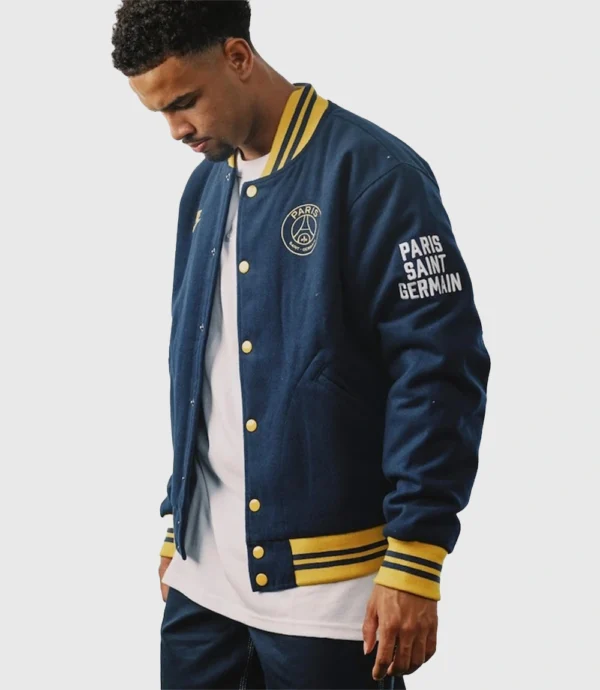 Paris Saint-Germain Authentics Men’s Nike Football Varsity Jacket – Navy